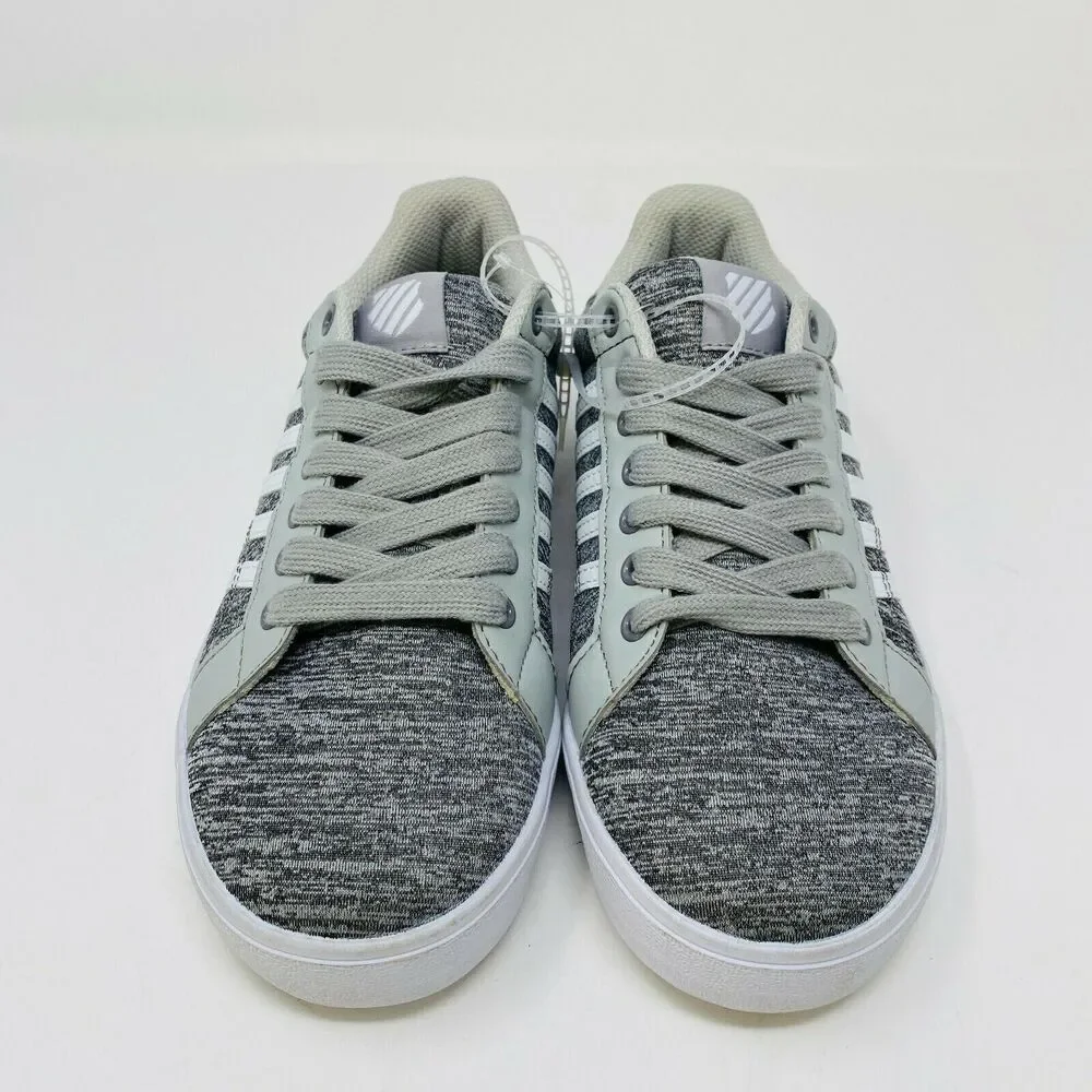 K-Swiss Kids Size 5 Gray Fabric Lace-up Sneakers Heather Gray Jersey  Classic